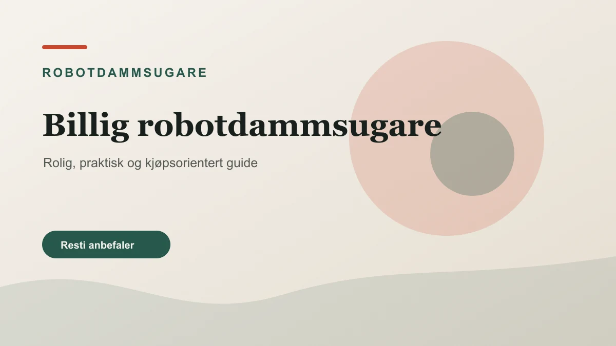 Billig robotdammsugare illustrert som robotdammsugare hos Robotkollen